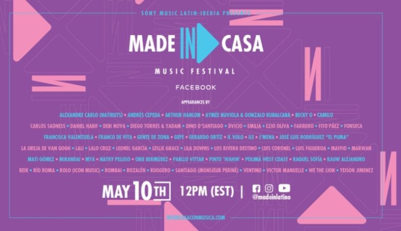 SONY MUSIC LATIN-IBERIA presenta il music festival “Made In: Casa” il 10 maggio