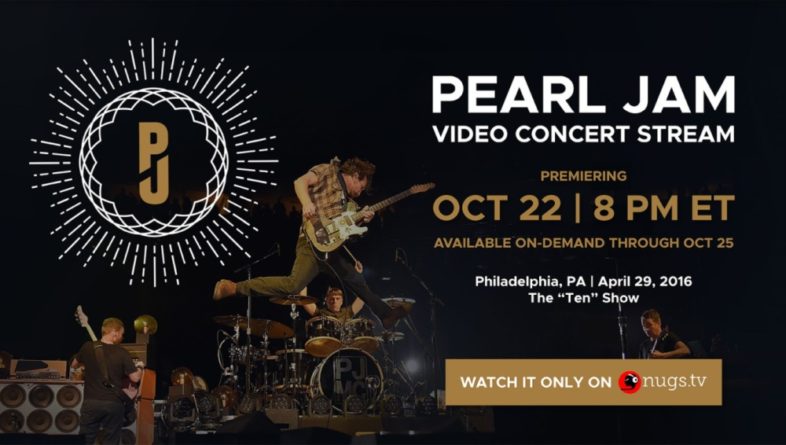 PEARL JAM: lo storico concerto di Philadelphia in streaming