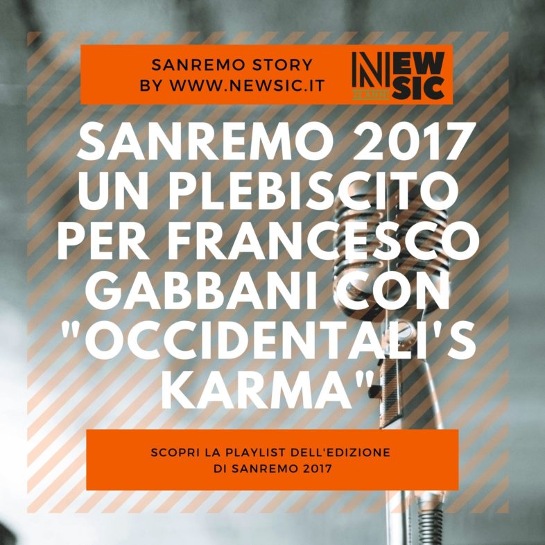 SANREMO STORY: Sanremo 2017, è un plebiscito per Francesco Gabbani con “Occidentali’s Karma”