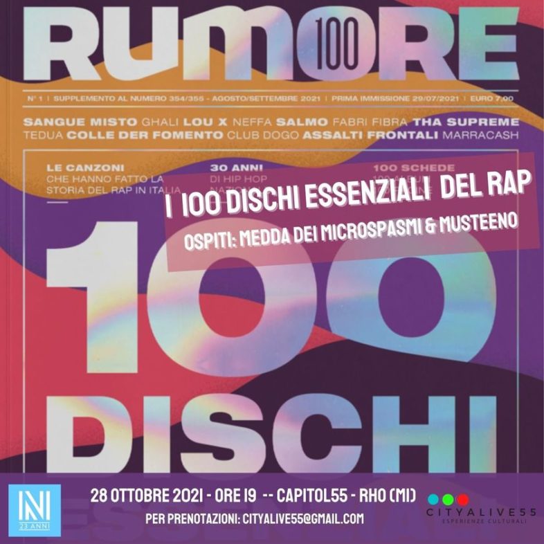 RUMORE 100 in tour: i 100 dischi essenziali del rap italiano a Rho