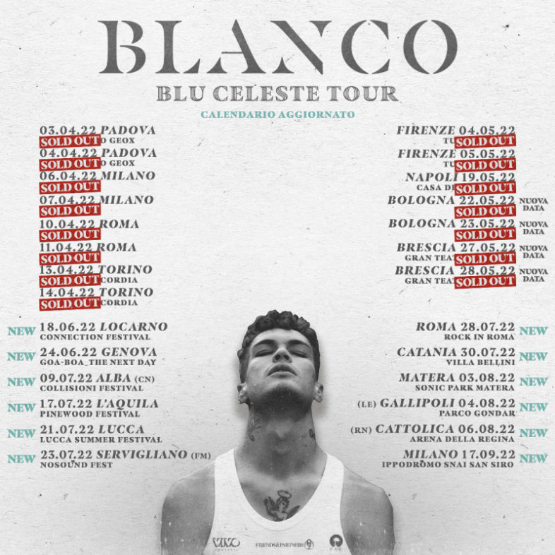 BLANCO: le date dei concerti estivi del “BLU CELESTE TOUR” [Info & Biglietti]