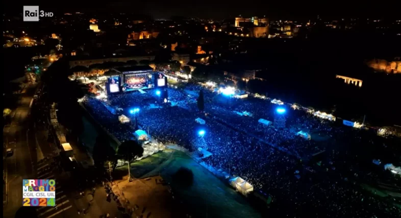 PRIMO MAGGIO ROMA 2024: il concertone, la scaletta, le canzoni e la gallery. In diretta